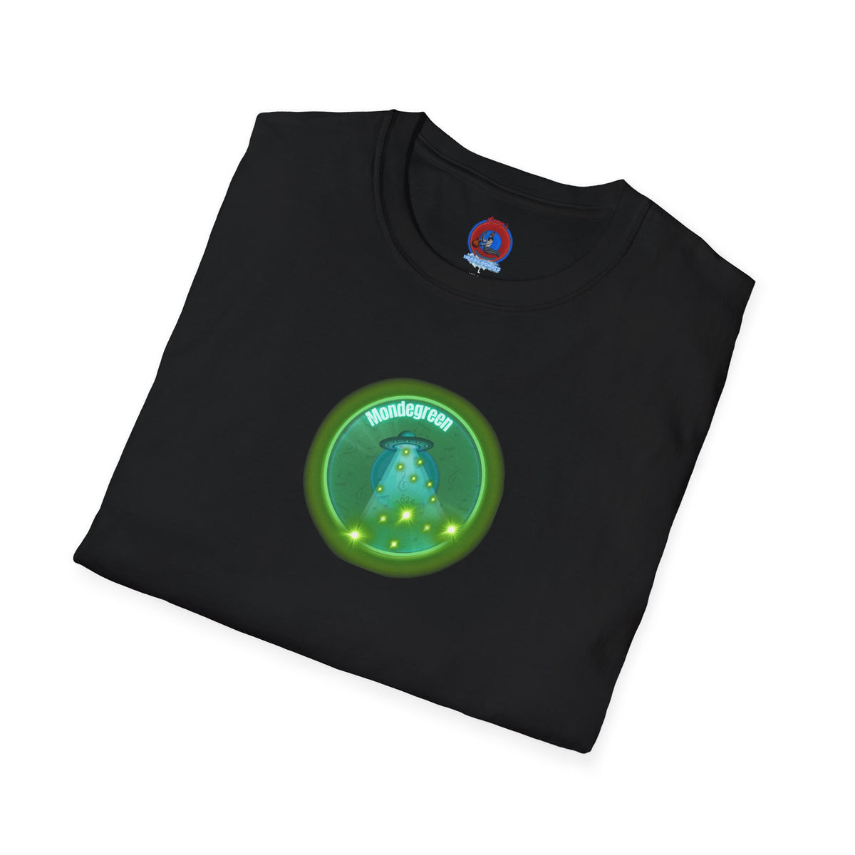 Classic Donut Tee - Unisex Soft-Style - "Close Encounters of the Delaware kind - Mondegreen Donut"  " variant 1 - green donut