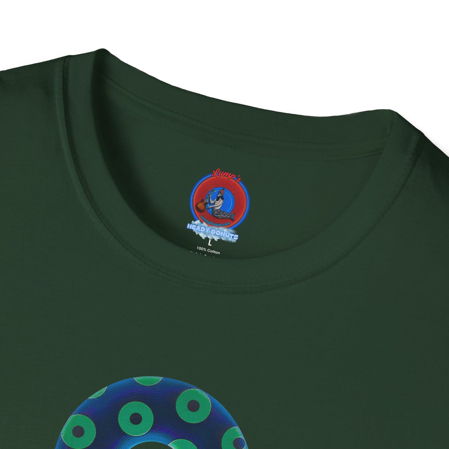 Plain Donuts/Unisex Soft-Style - "Plain Blimpy Paradoxical Donuts" - dark blue/jade green donuts