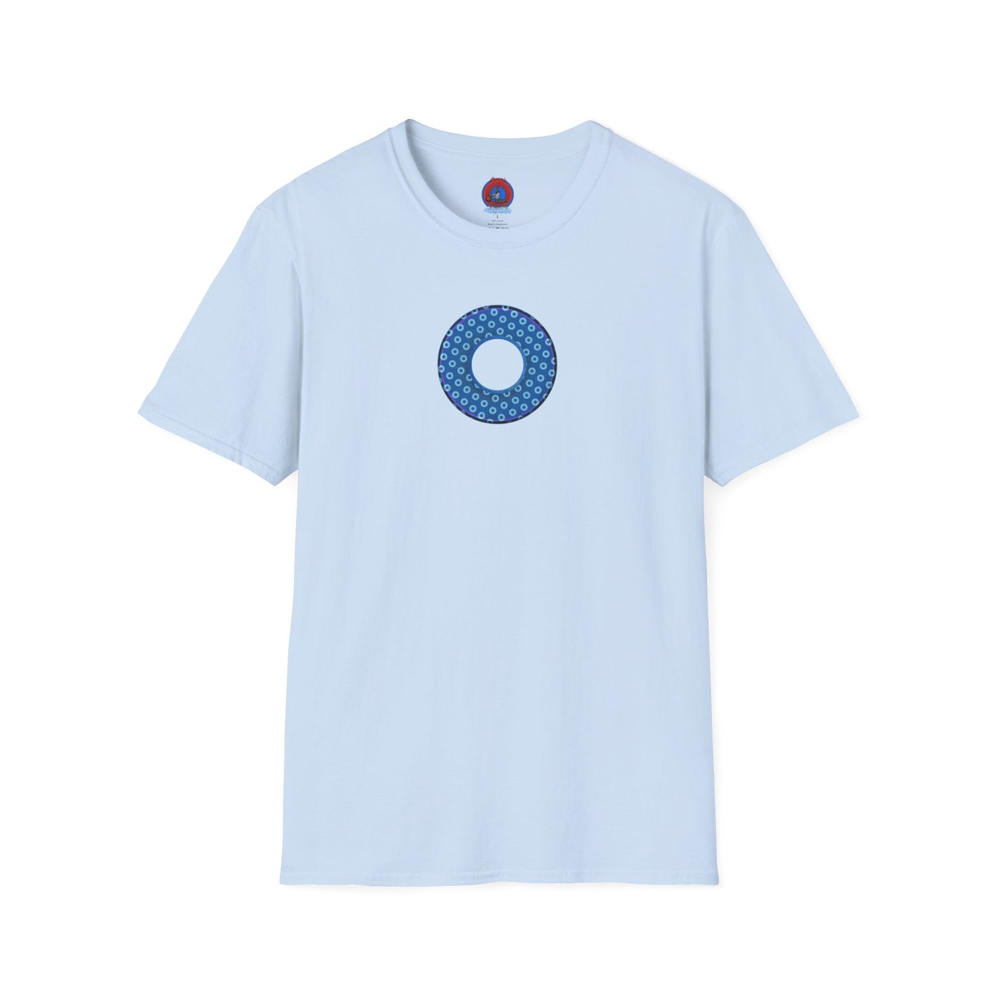 Plain Donuts/Unisex Soft-Style - "Plain Electric Paradoxical Donuts" - light blue/dark blue donuts