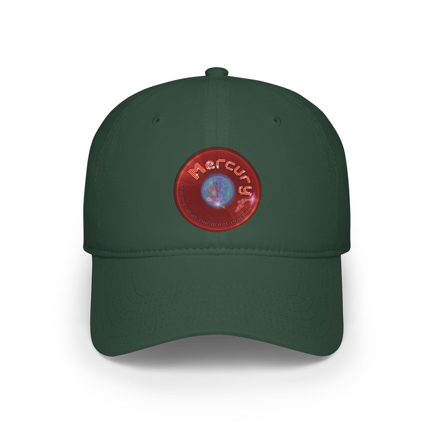 Lumpy Donut Baseball Cap - "Donut of the Gods" - variant 3 - vivid red record donut w/