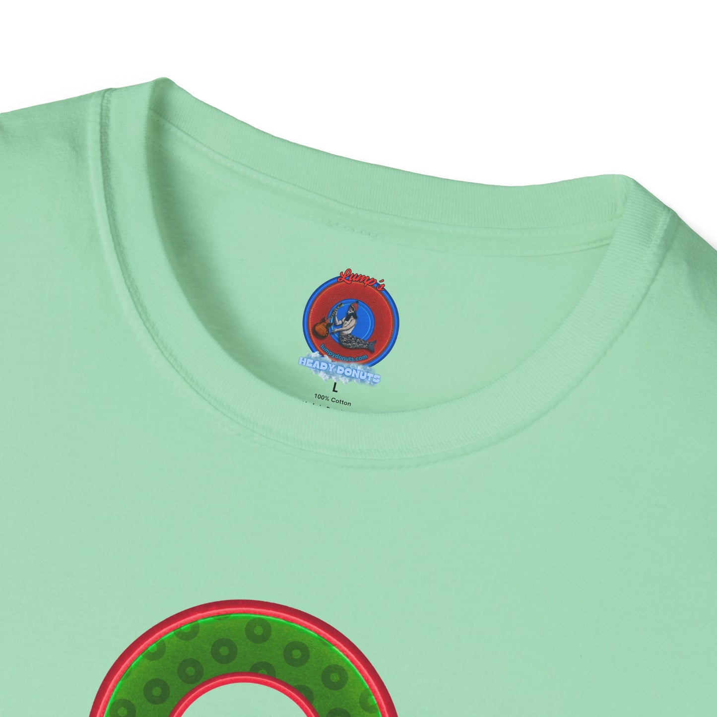 Plain Donuts/Unisex Soft-Style - "Plain Wide Mouthed Paradoxical Donuts" - Irish green/red donuts