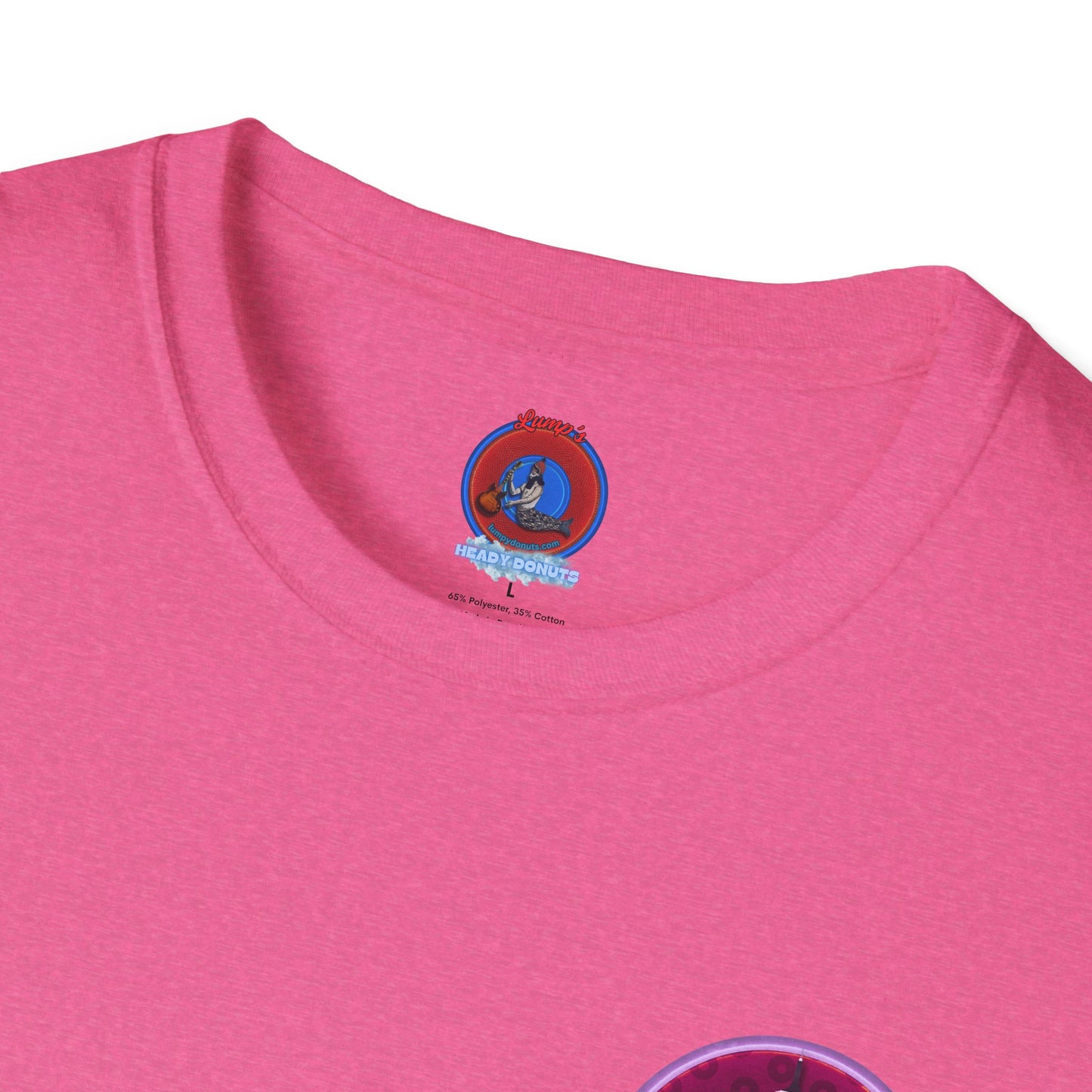 Classic Donut Tee - Unisex Soft-Style - "Simple Prep Donuts" - widemouthed purple/light purple donut