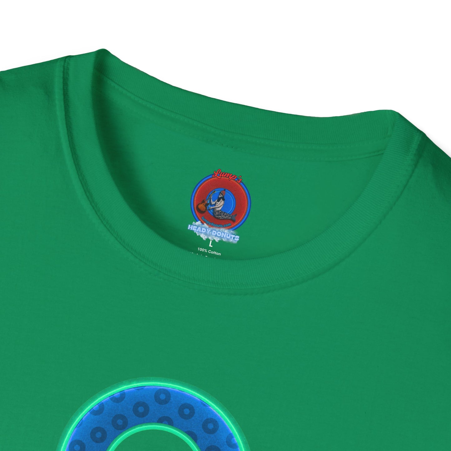 Plain Donuts/Unisex Soft-Style - "Plain Wide Mouthed Paradoxical Donuts" - royal blue/mint green donuts