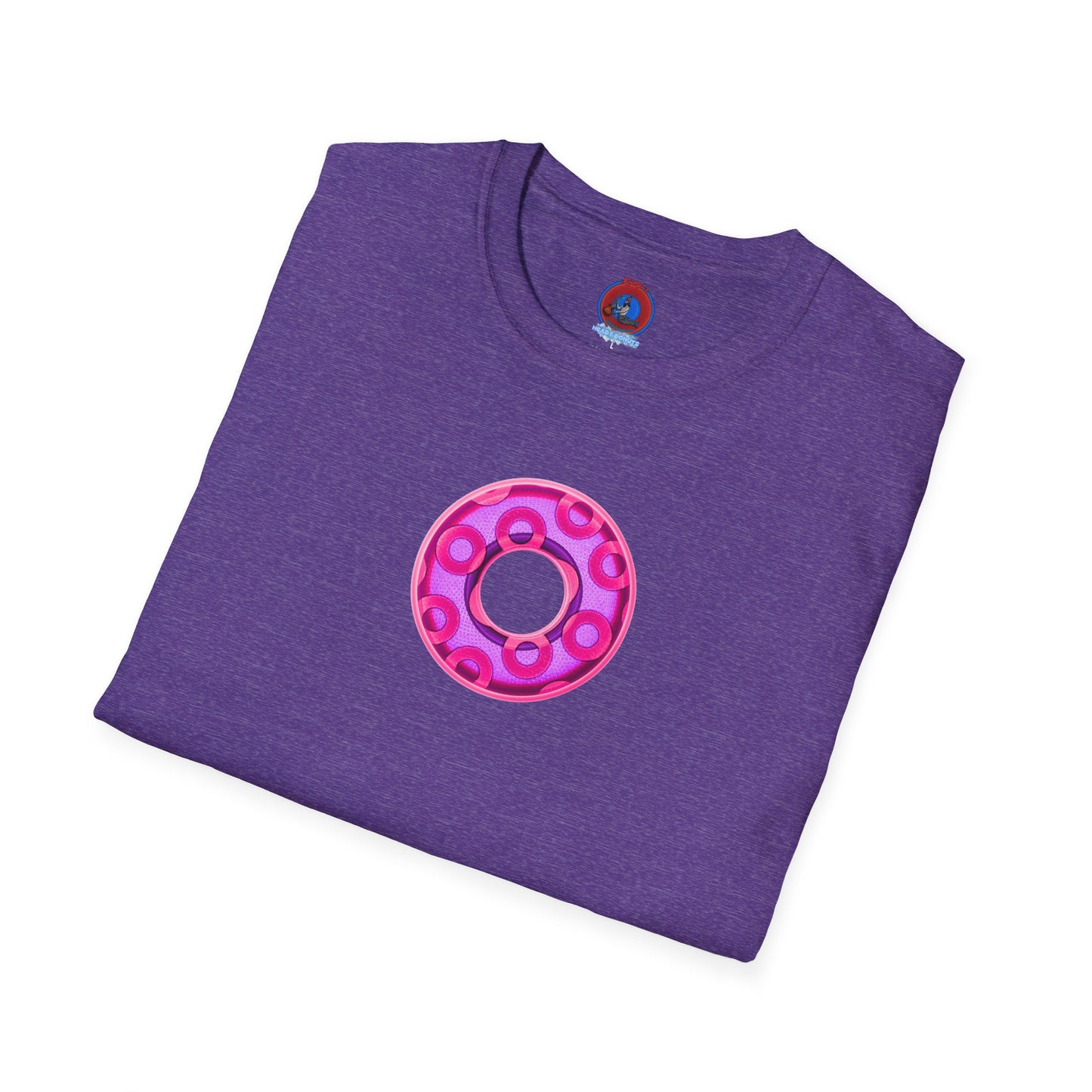 Plain Donuts/Unisex Soft-Style - "Plain Rustic Paradoxical Donuts" - light purple/magenta donuts