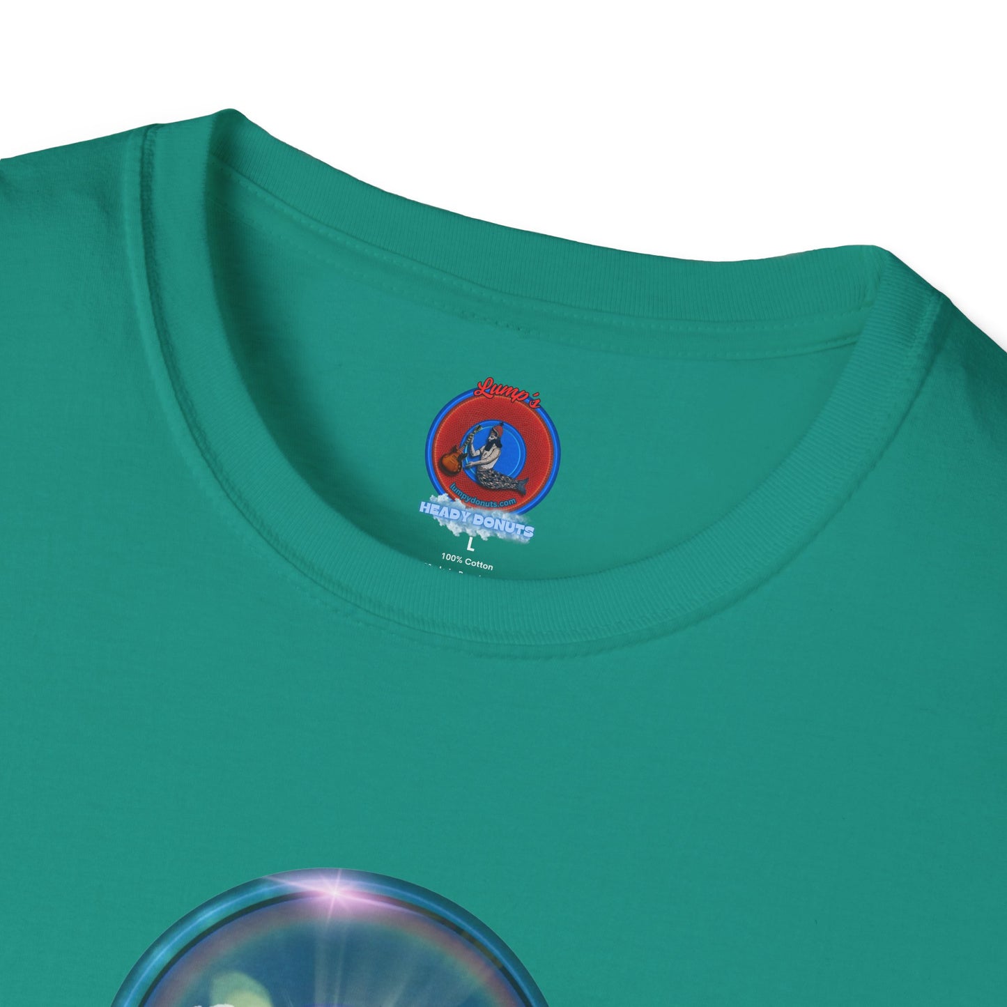 Classic Donut Tee - Unisex Soft-Style - "The Original Divided Donut' - light blue sky donut