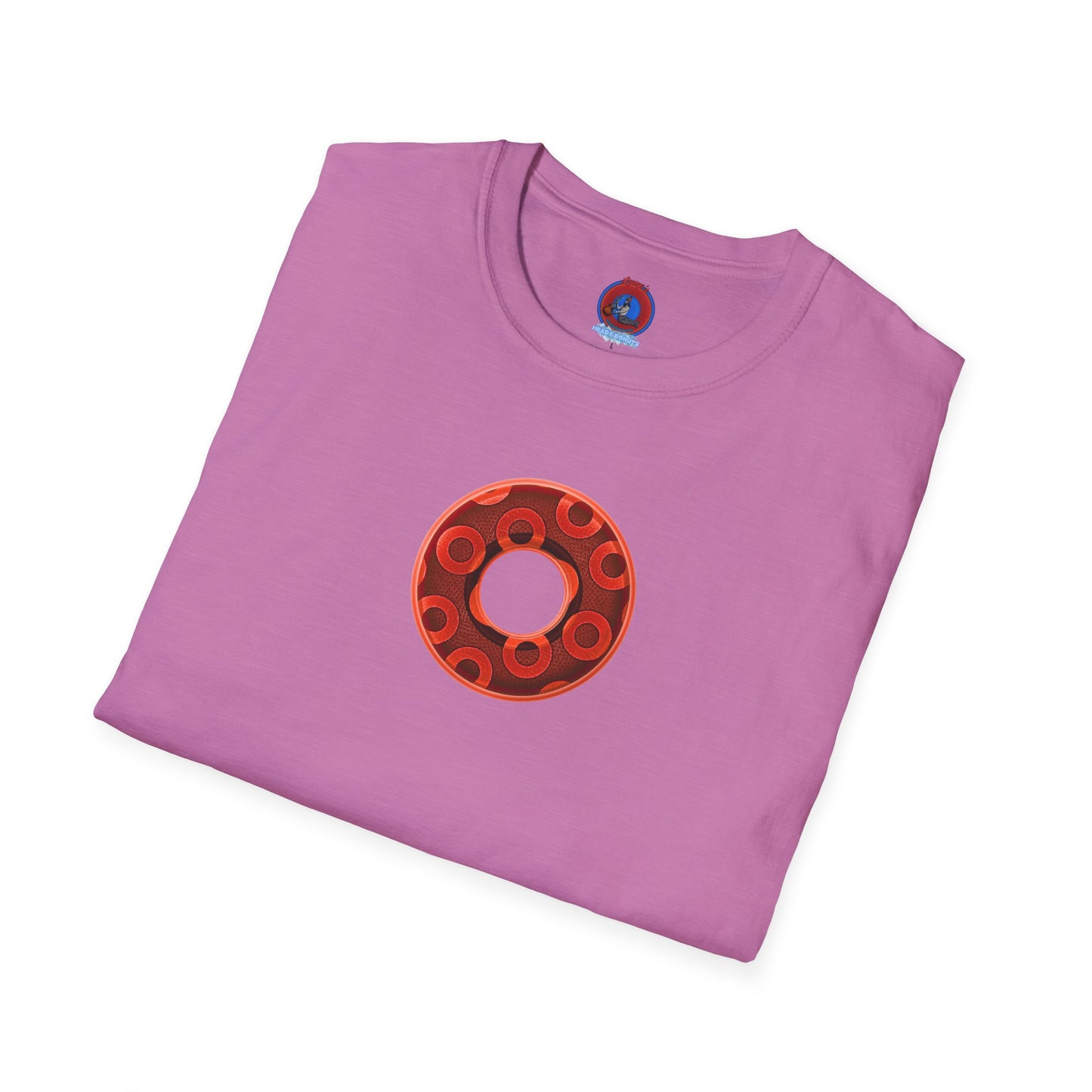 Plain Donuts/Unisex Soft-Style - "Plain Rustic Paradoxical Donuts" - red/dark red donuts