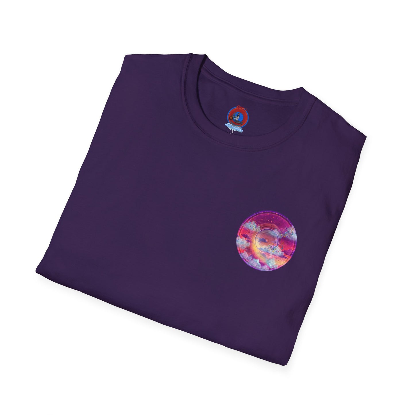 Classic Donut Tee - Unisex Soft-Style - "Pillow Donuts of Cotton" - vivid magenta pic donut