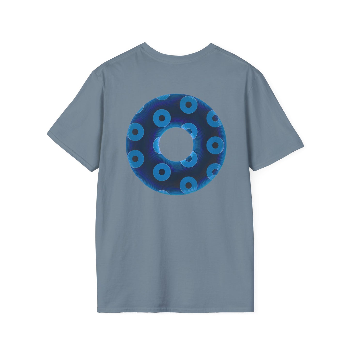 Plain Donuts/Unisex Soft-Style - "Plain Blimpy Paradoxical Donuts" - dark blue/sky blue donuts