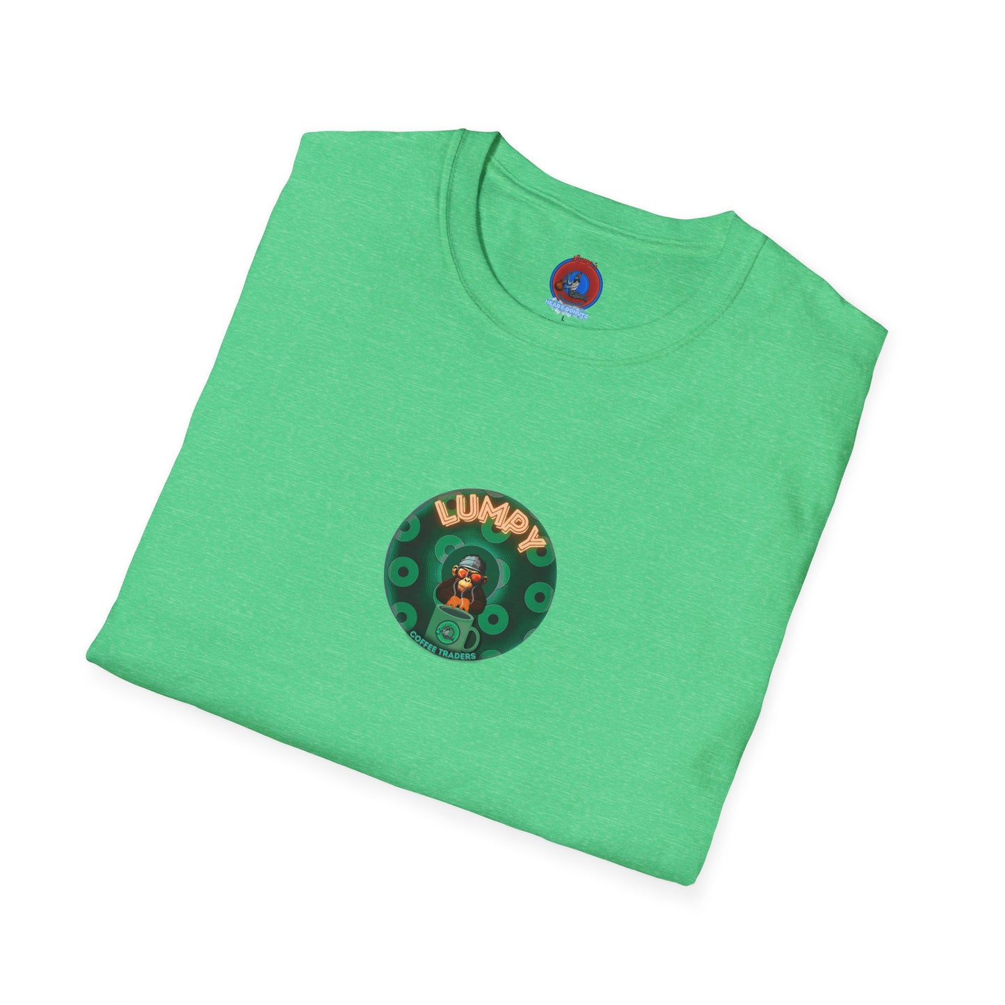 Lumpy Coffee Traders Tee - Unisex Soft-Style - "Taboo, taboot!" - paradoxical donut logo & Taboot print on back - variant 2 - logo front/taboo, taboot back