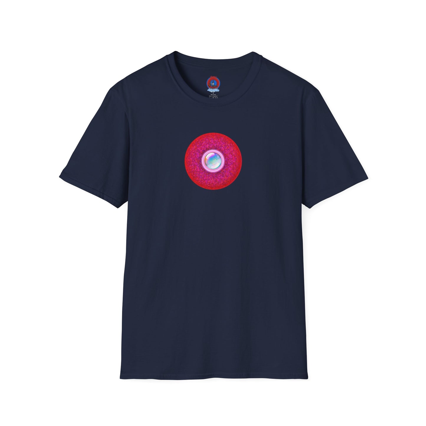 Classic Donut Tee - Unisex Soft-Style - "The Crystal Ballers Donut' - magenta pixilated donut