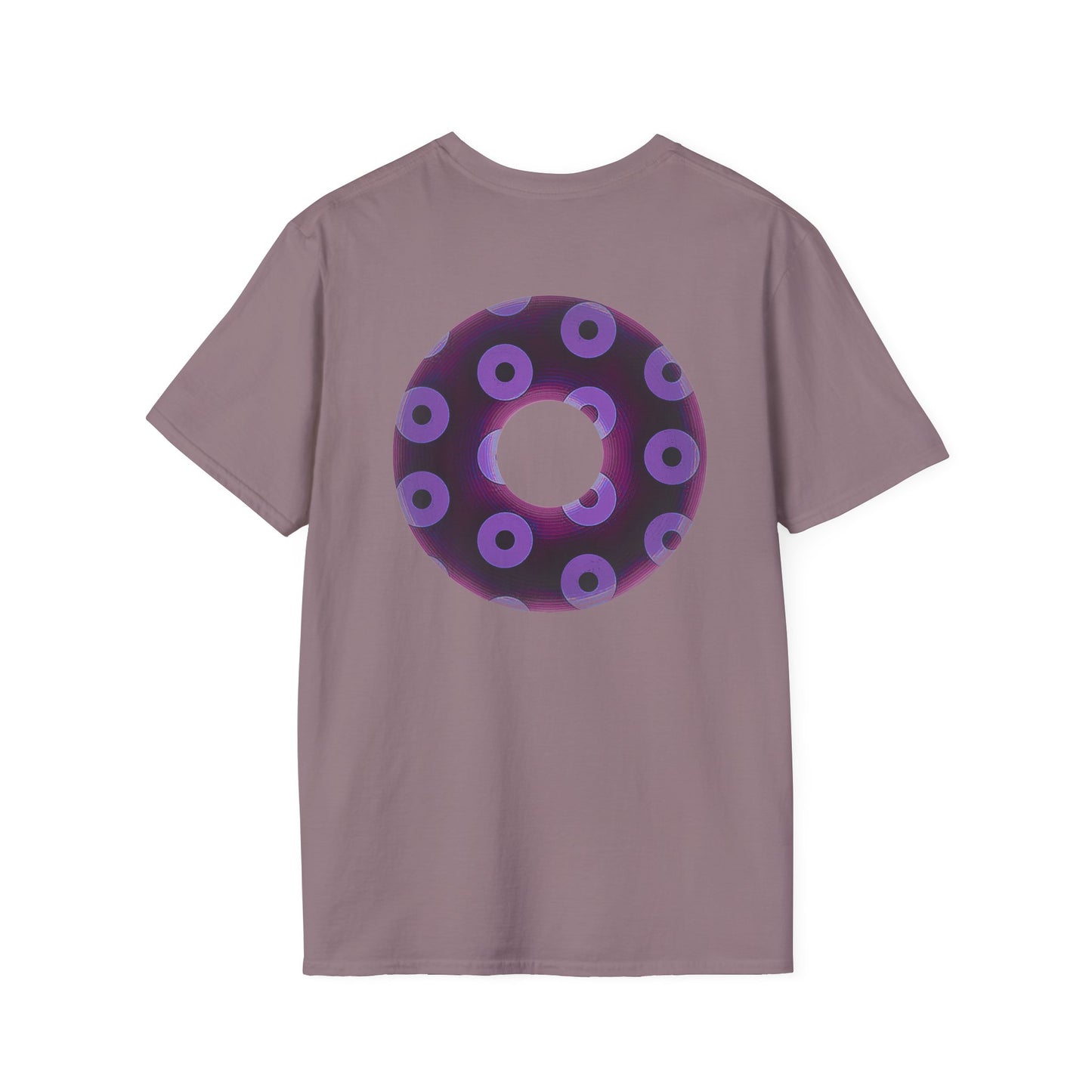 Plain Donuts/Unisex Soft-Style - "Plain Blimpy Paradoxical Donuts" - dark red violet/light purple donuts