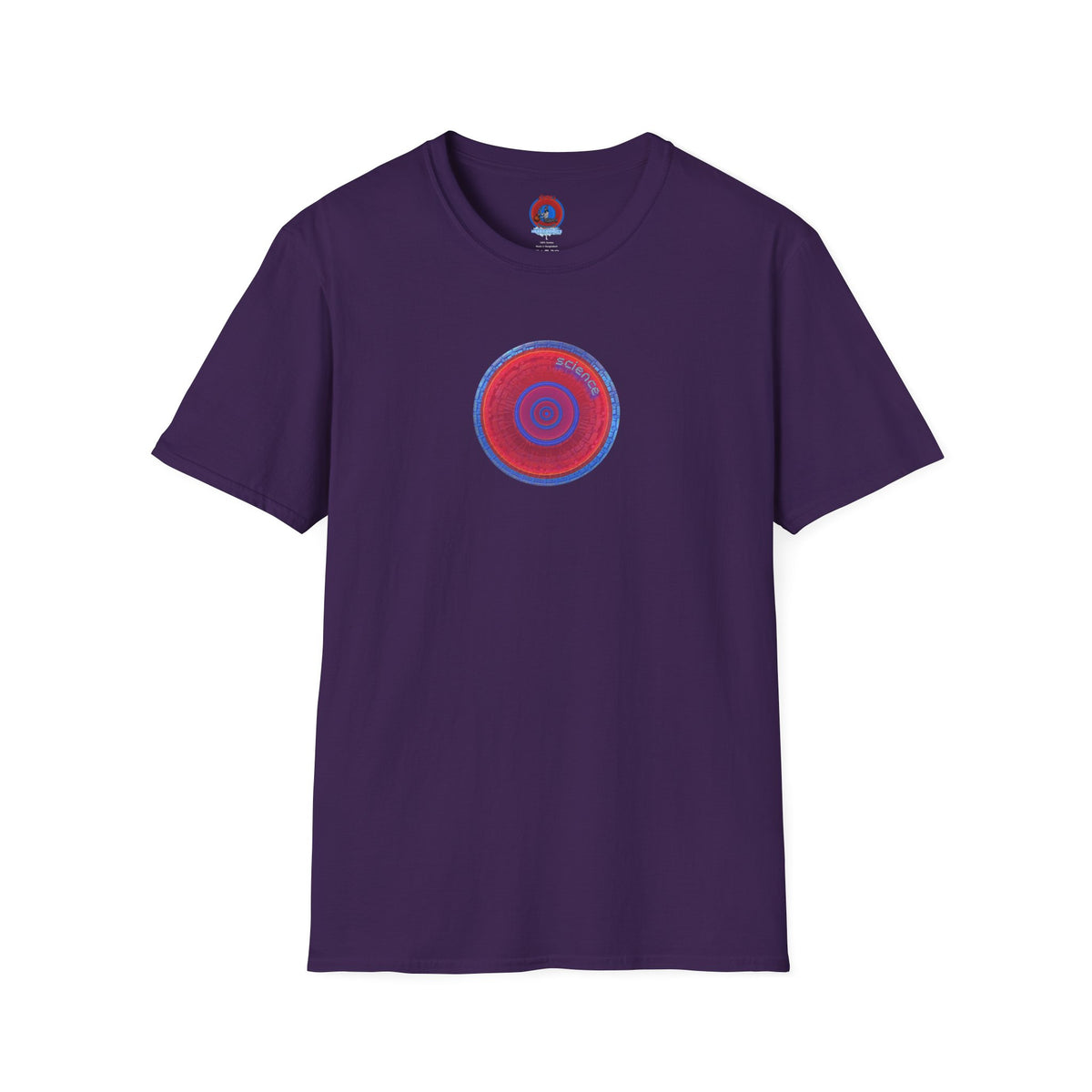 Classic Donut Tee - Unisex Soft-Style - "Tube Donuts" - series 1.0 - red donut/lighter blue bordering