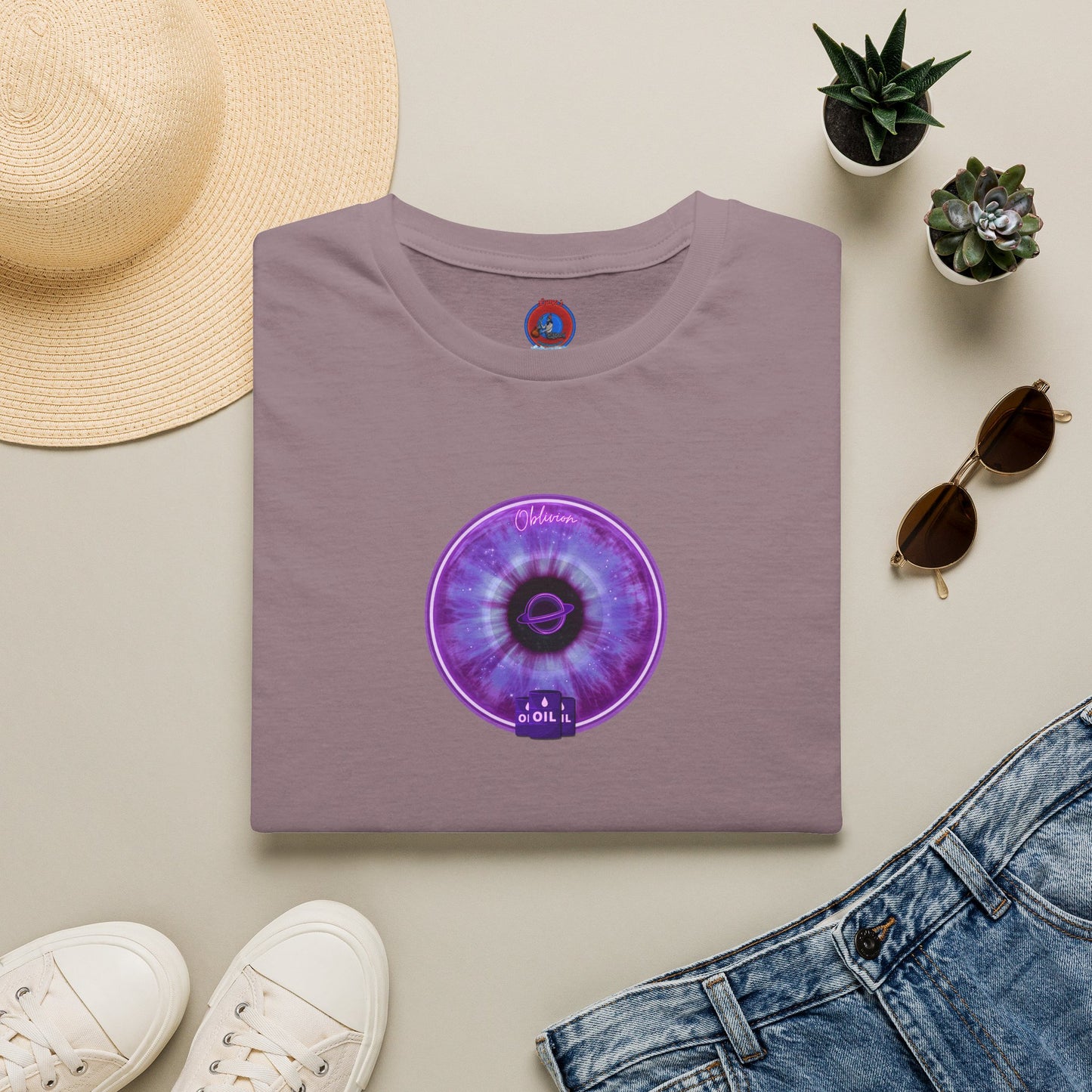 Classic Donut Tee - Unisex Soft-Style - "The Oblivious Donut" - purple idonut