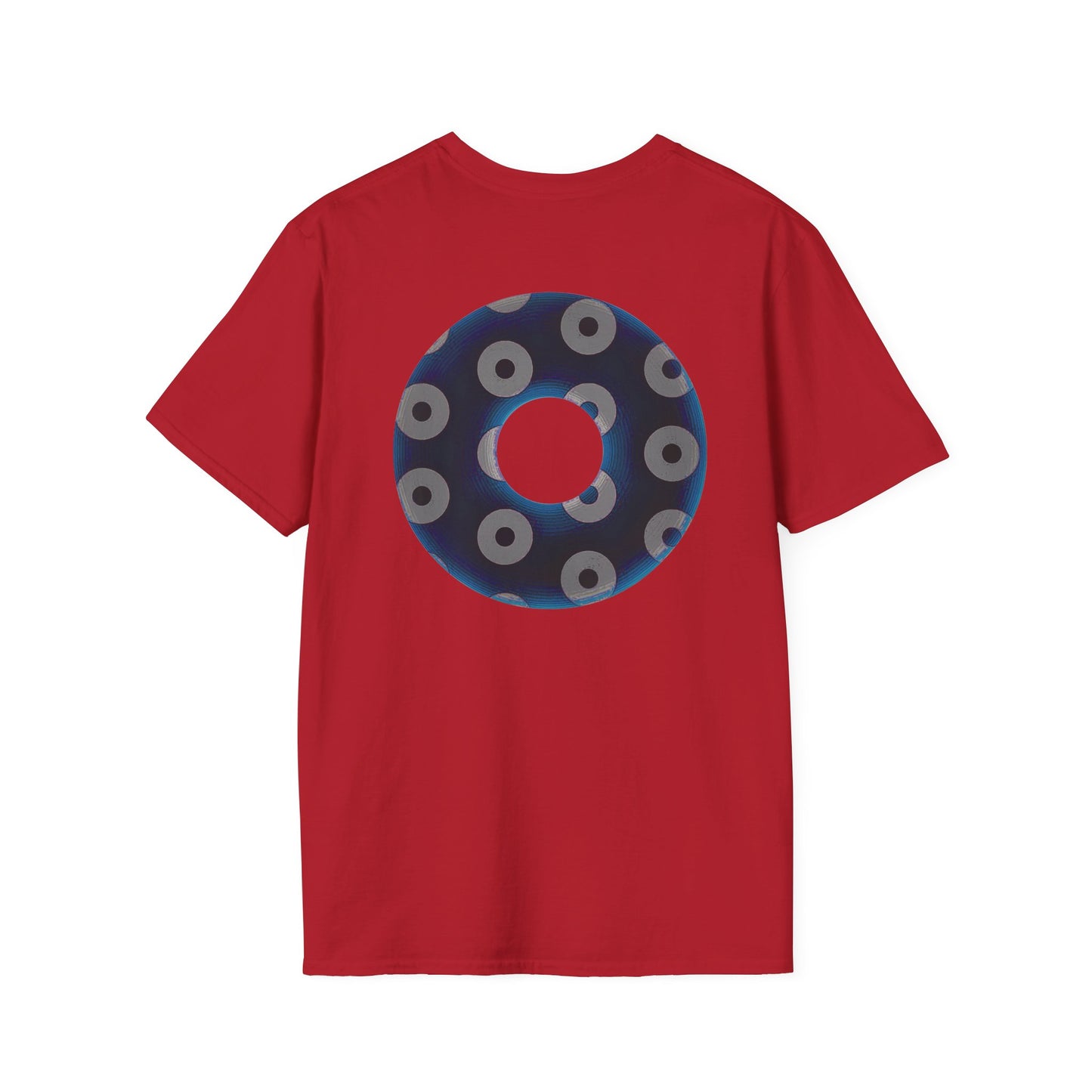 Plain Donuts/Unisex Soft-Style - "Plain Blimpy Paradoxical Donuts" - dark blue/off-white donuts