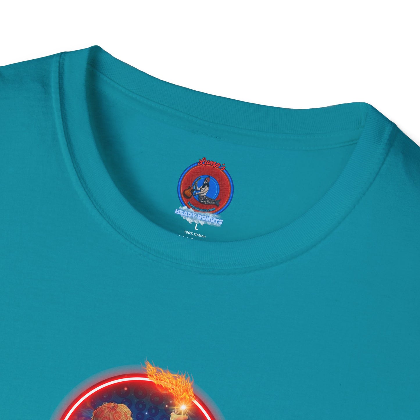 Classic Donut Tee - Unisex Soft-Style - "Torchbearer's Donut " - red donut