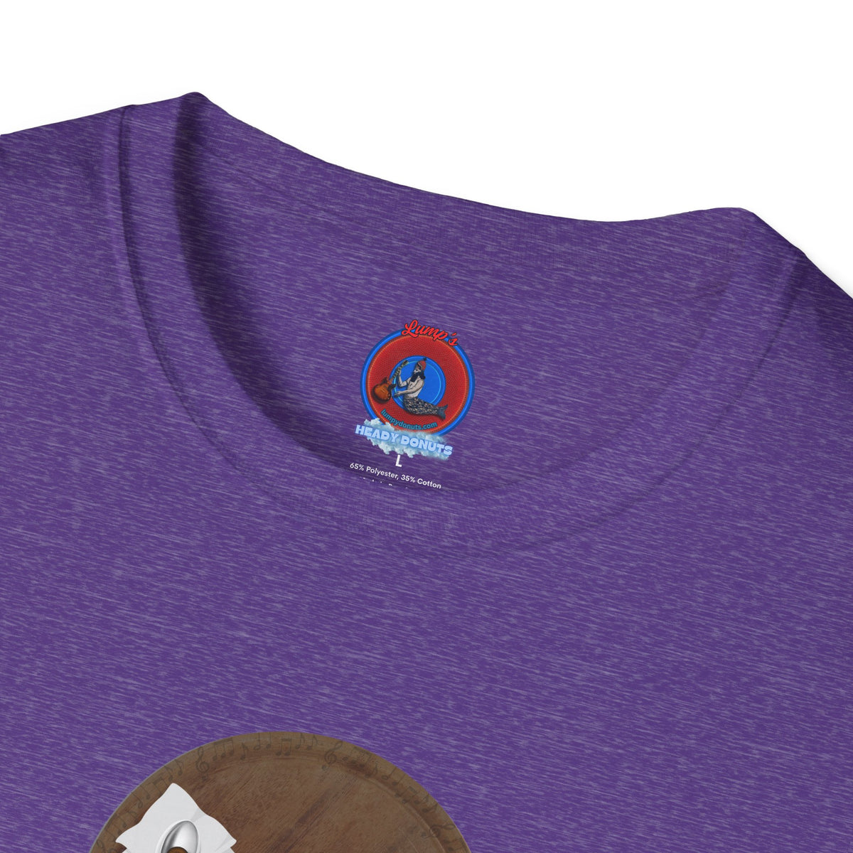 Classic Donut Tee - Unisex Soft-Style - "Coffee With My Donuts" - wooden table donut