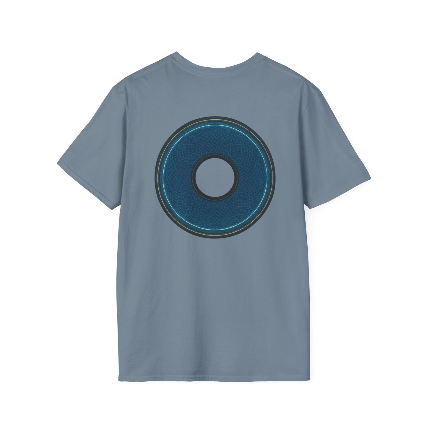 Classic Donut Tee - Unisex Soft-Style - "Symmetry Donut" - series 1.0 - blue/black donut