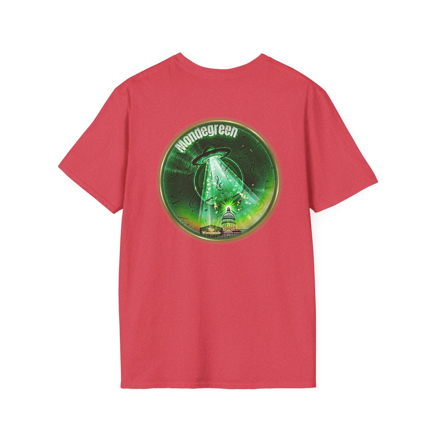 Classic Donut Tee - Unisex Soft-Style - "Close Encounters of the Delaware kind - Mondegreen Donut"  " variant 2 - green donut