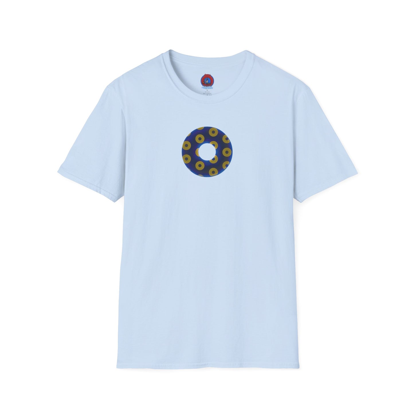 Plain Donuts/Unisex Soft-Style - "Plain Blimpy Paradoxical Donuts" - dark royal blue/yellow donuts