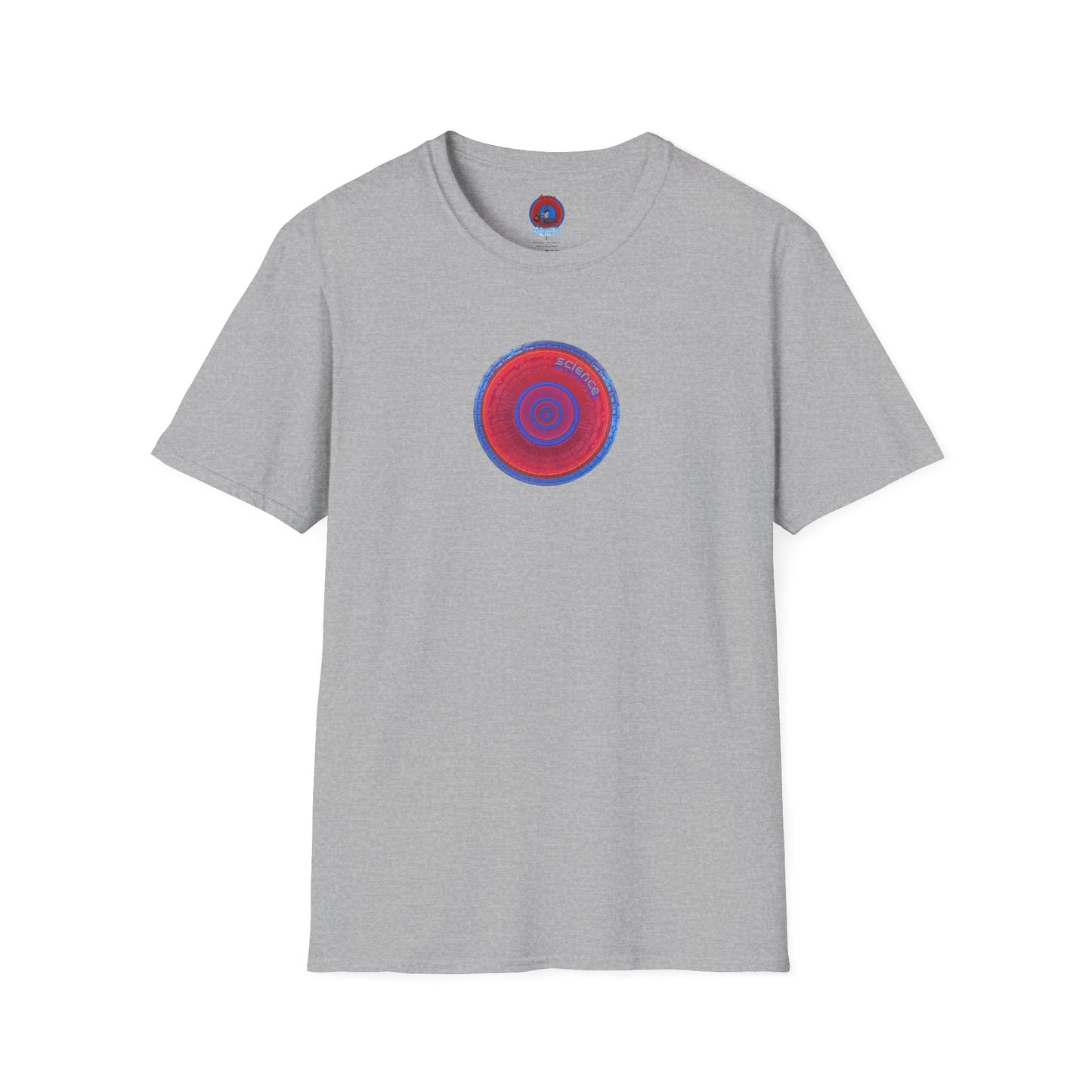 Classic Donut Tee - Unisex Soft-Style - "Tube Donuts" - series 1.0 - red donut/lighter blue bordering