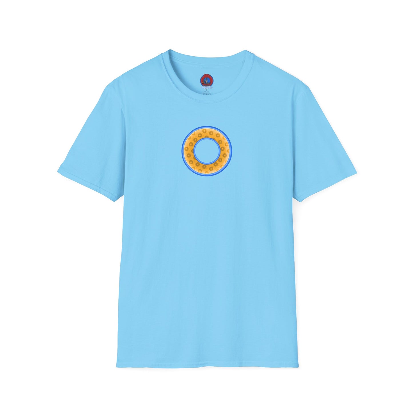 Plain Donuts/Unisex Soft-Style - "Plain Wide Mouthed Paradoxical Donuts" - yellow/light blue donuts