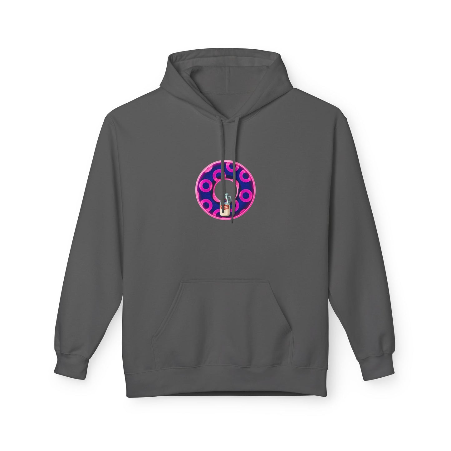 Fleece Harry Hoodies [Midweight Soft-style] - "Wooked Cream Dairy - YEMSG Donut" - blue/magenta rustic paradox donut - variant 5