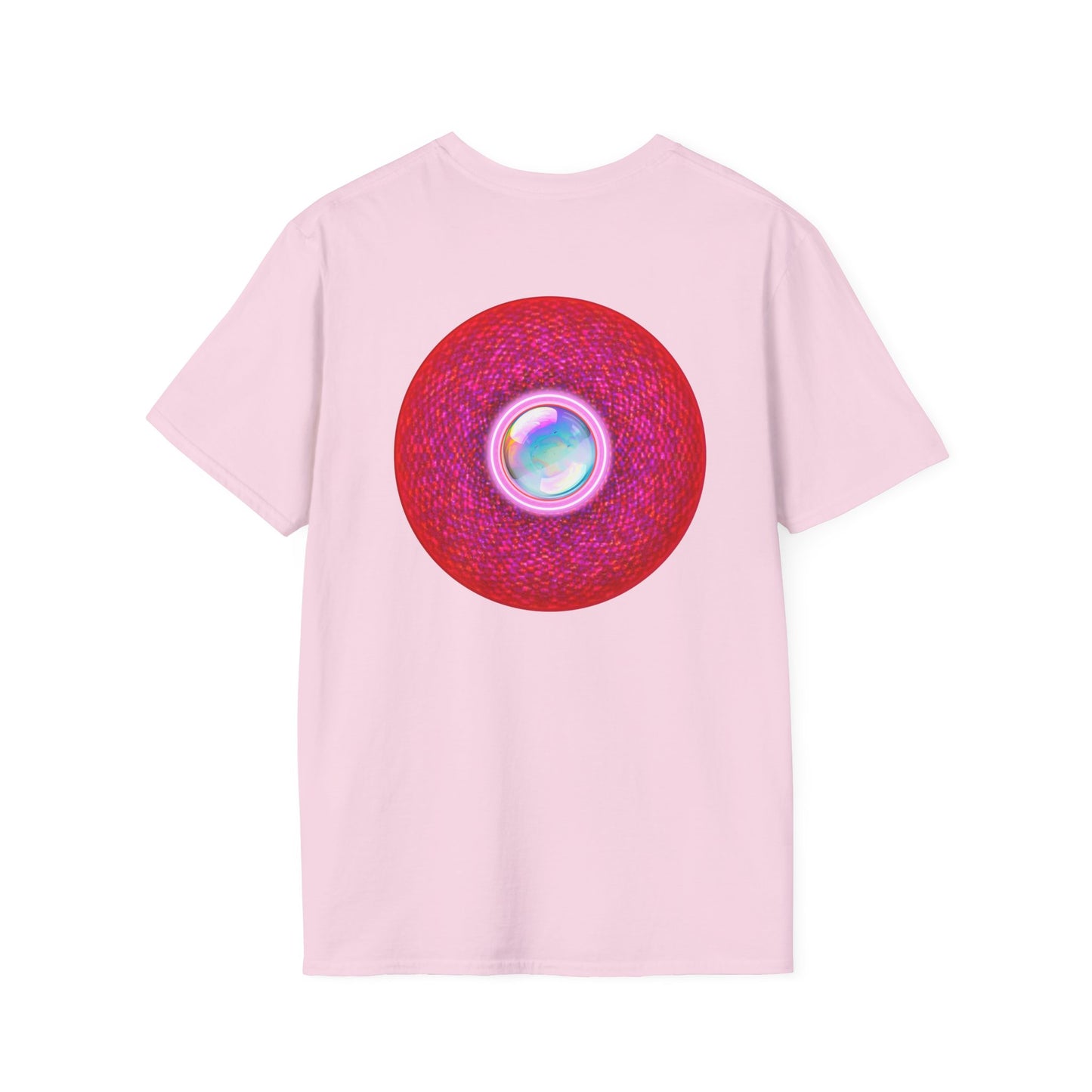 Classic Donut Tee - Unisex Soft-Style - "The Crystal Ballers Donut' - magenta pixilated donut