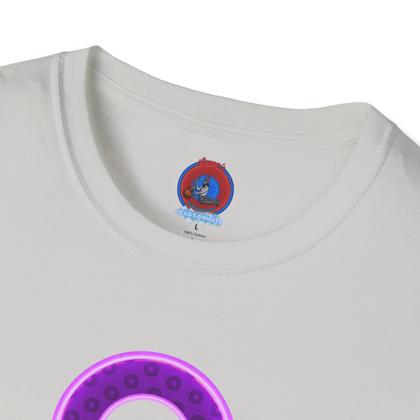 Plain Donuts/Unisex Soft-Style - "Plain Wide Mouthed Paradoxical Donuts" - dark purple/light purple donuts