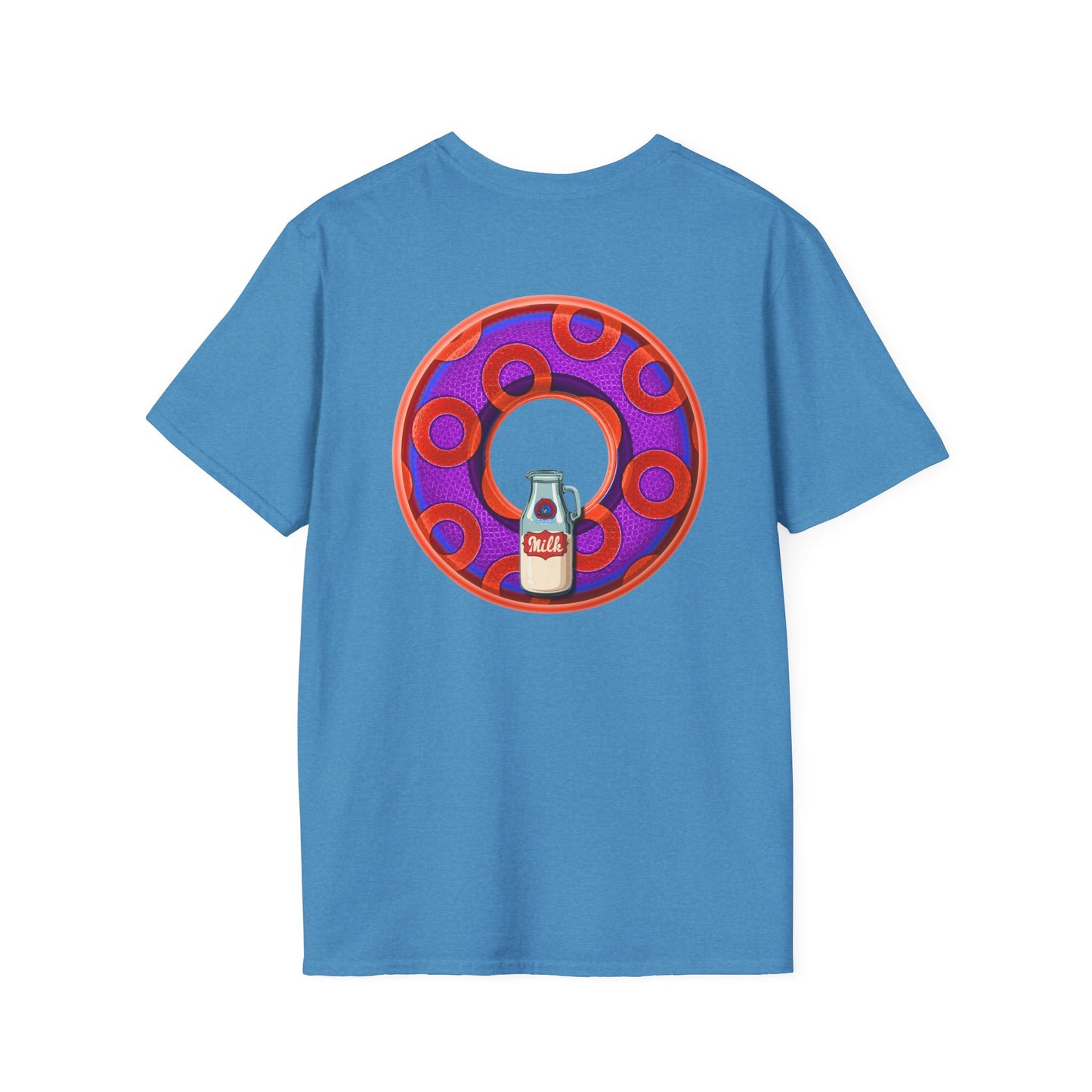 Classic Donut Tee - Unisex Soft-Style - "Wooked Cream - YEMSG Donut " -purple/red rustic paradox donut - variant 6