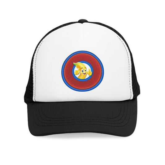 Lumpy Trucker Hat - "The Day that You Arrive" - variant 7 - red blue