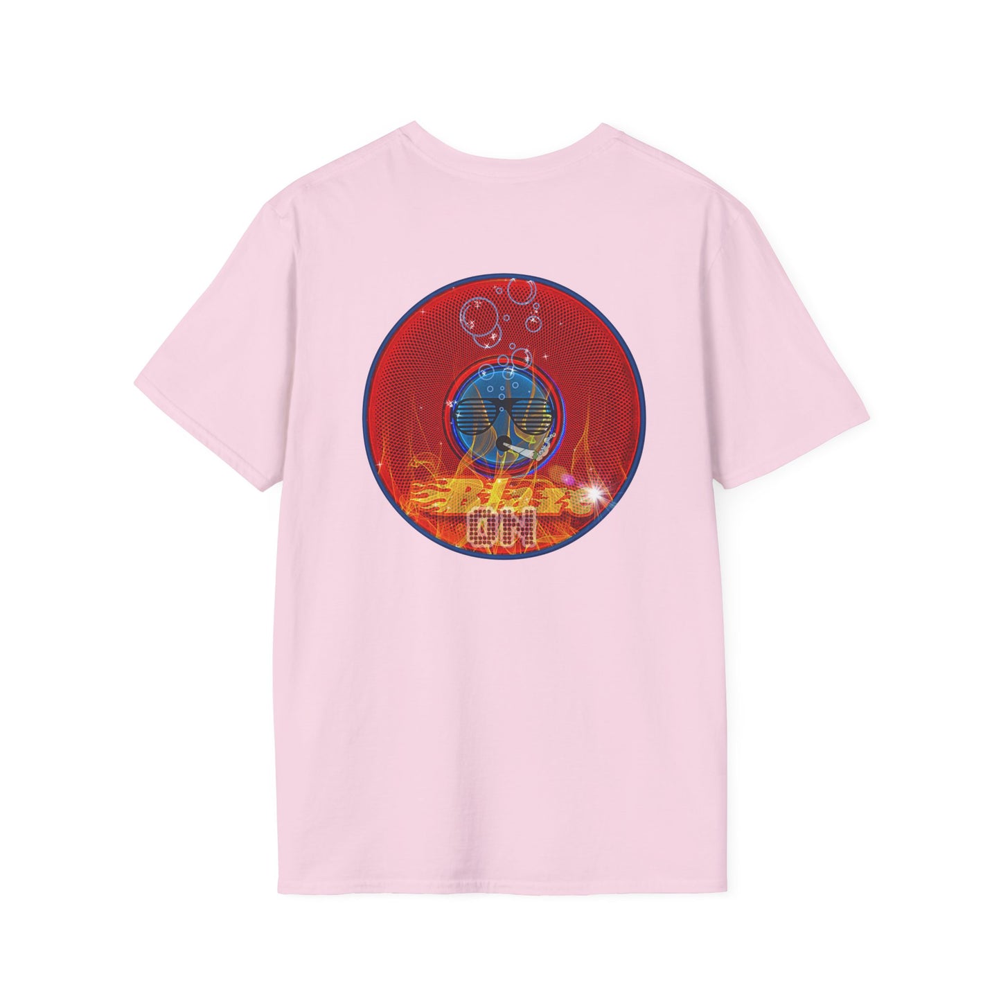 Classic Donut Tee - Unisex Soft-Style - "Fire Blazed Donuts" - series 1.0  - red phatty donut