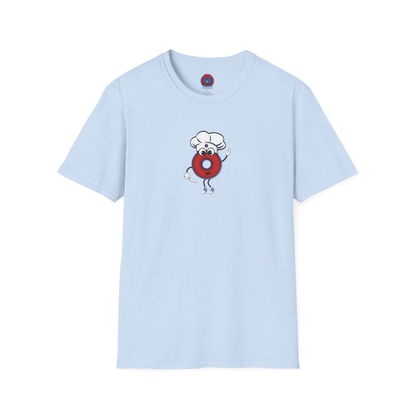 Classic Donut Tee - Unisex Soft-Style - "My Phriend the Donut" - plump vivid red donut