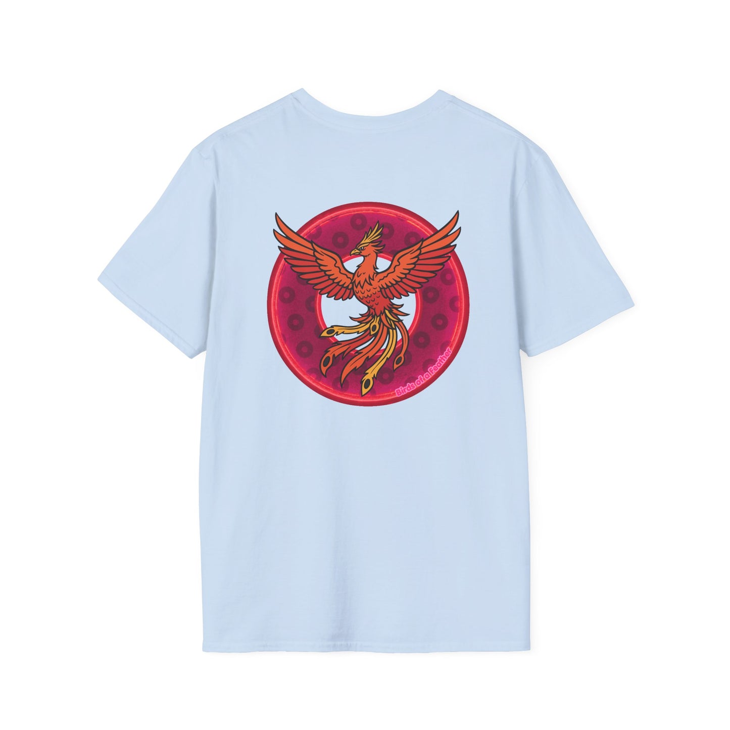 Classic Donut Tee - Unisex Soft-Style - "Invitation for Donuts & Tea" - light purple/purple paradox donut - variant 2
