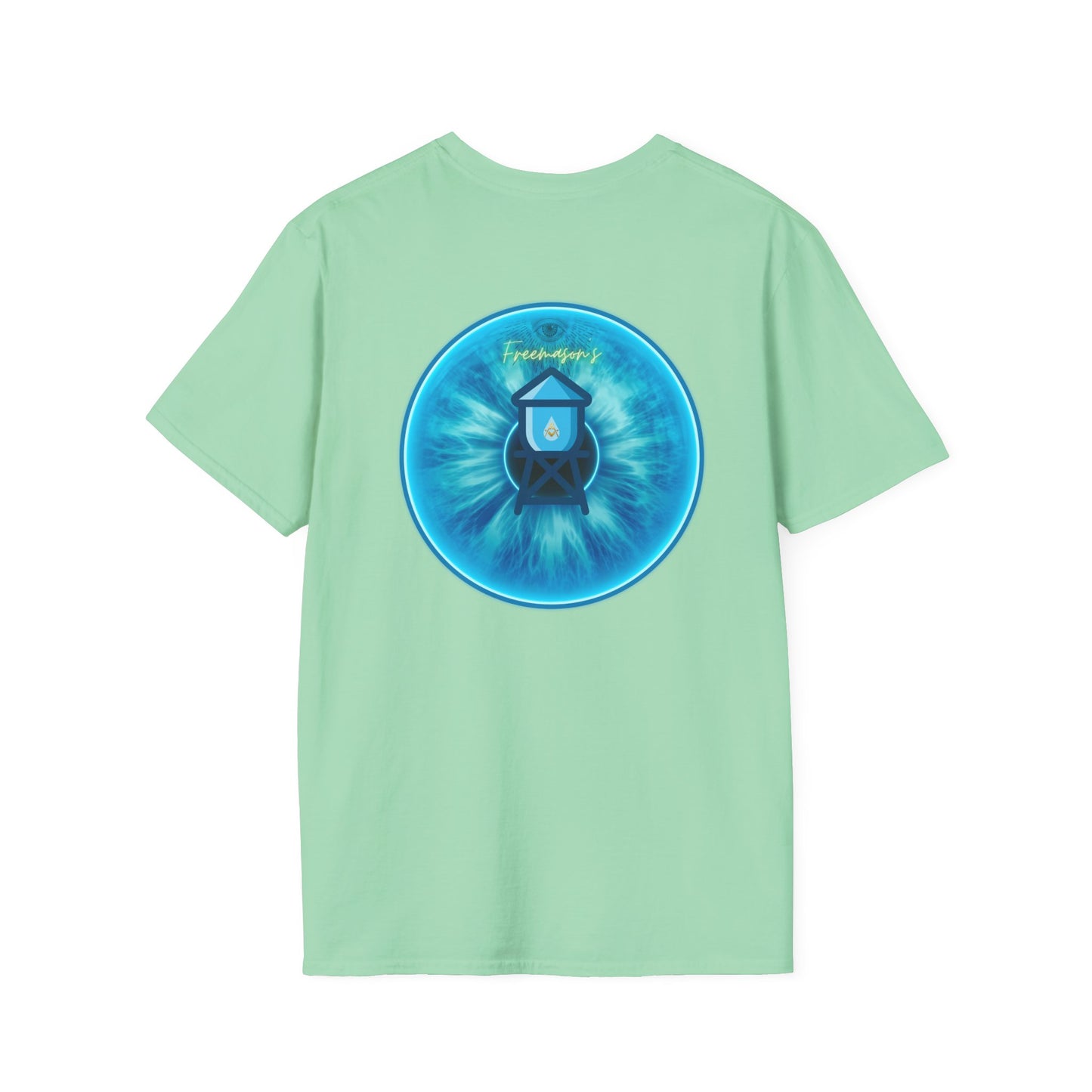 Classic Donut Tee - Unisex Soft-Style - "The Peering Donut of Opacity" - light blue idonut - variant 1
