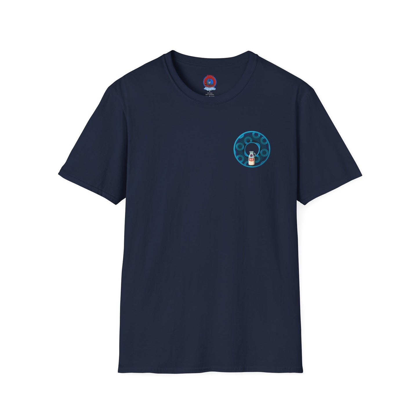 Classic Donut Tee - Unisex Soft-Style - "Wooked Cream - YEMSG Donut " - blue/teal rustic paradox donut - variant 7