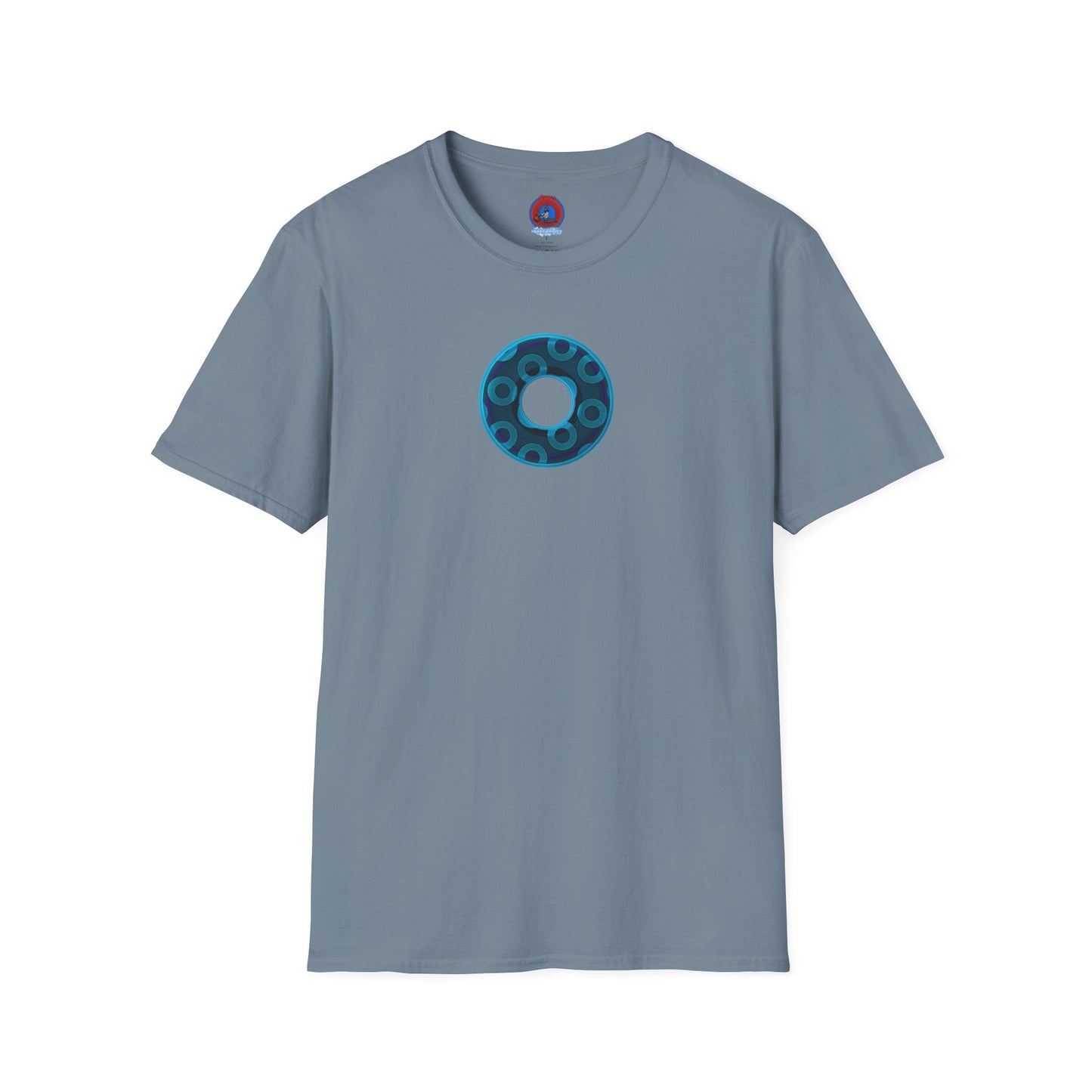 Plain Donuts/Unisex Soft-Style - "Plain Rustic Paradoxical Donuts" - light blue/dark blue donuts