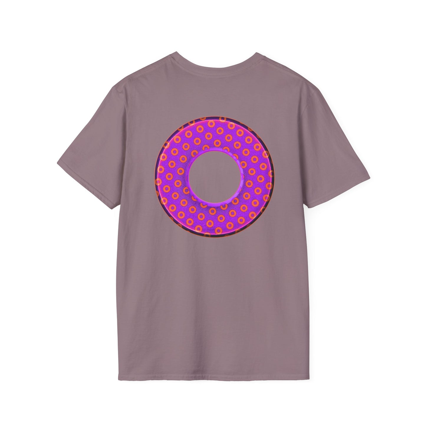 Plain Donuts/Unisex Soft-Style - "Plain Electric Paradoxical Donuts" - bright purple/red donuts