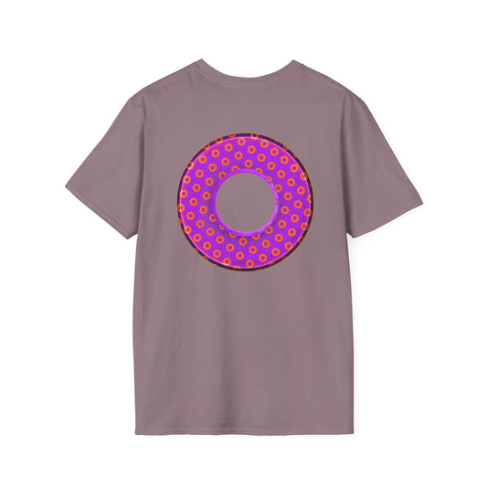 Plain Donuts/Unisex Soft-Style - "Plain Electric Paradoxical Donuts" - bright purple/red donuts