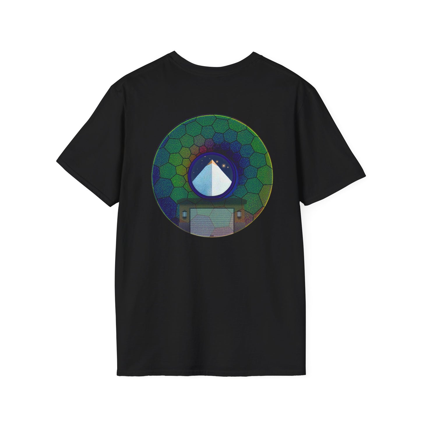 Classic Donut Tee - Unisex Soft-Style - "Limestone Donuts so Large" - variant 8 - green hexadonut w/garage