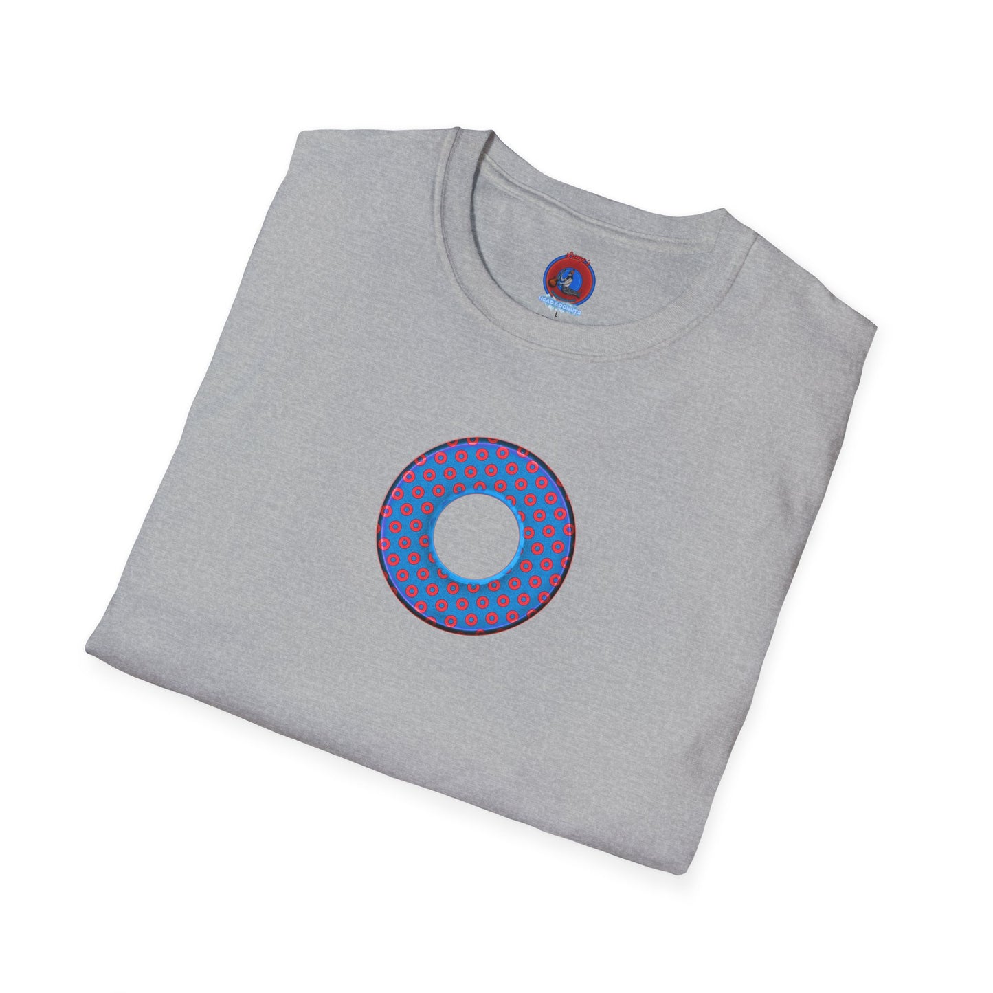 Plain Donuts/Unisex Soft-Style - "Plain Electric Paradoxical Donuts" - royal blue/red donuts