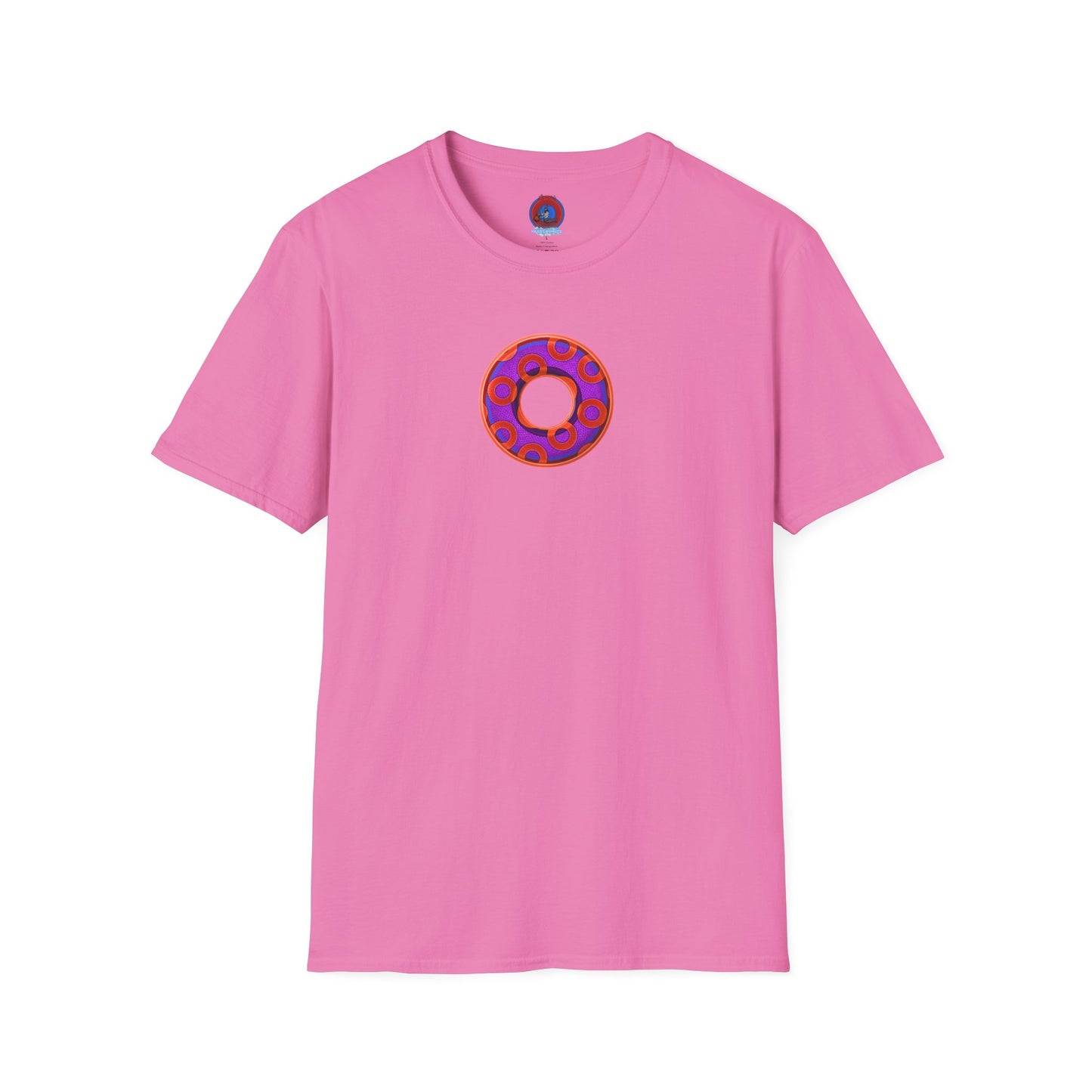 Plain Donuts/Unisex Soft-Style - "Plain Rustic Paradoxical Donuts" - purple/red donuts