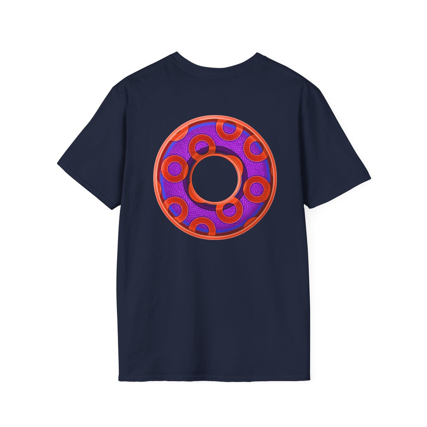 Plain Donuts/Unisex Soft-Style - "Plain Rustic Paradoxical Donuts" - purple/red donuts