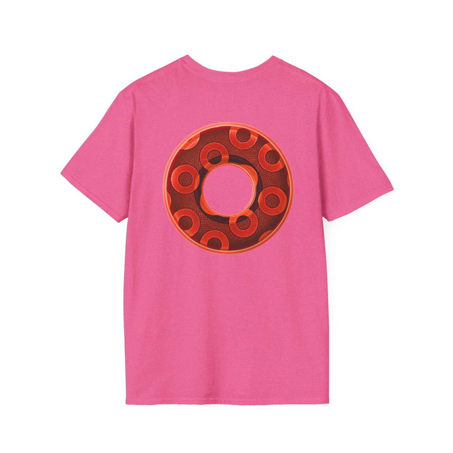 Plain Donuts/Unisex Soft-Style - "Plain Rustic Paradoxical Donuts" - red/dark red donuts