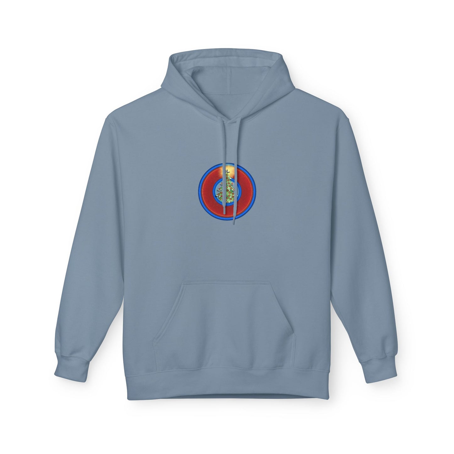 Fleece Harry Hoodies [Midweight Soft-style] - "It's Always Phishmas in Philly" - red rustic donut