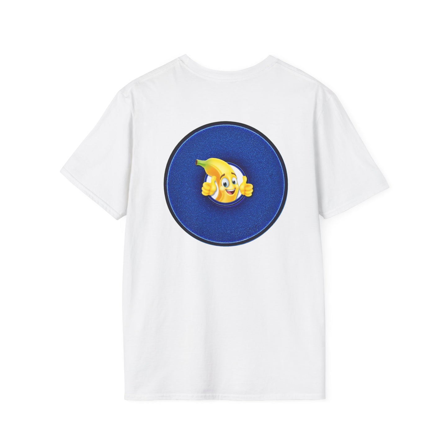 Classic Donut Tee - Unisex Soft-Style - "Dis' sheet, it's bananas!" - series 1.0 - variant 3 - plain red donut