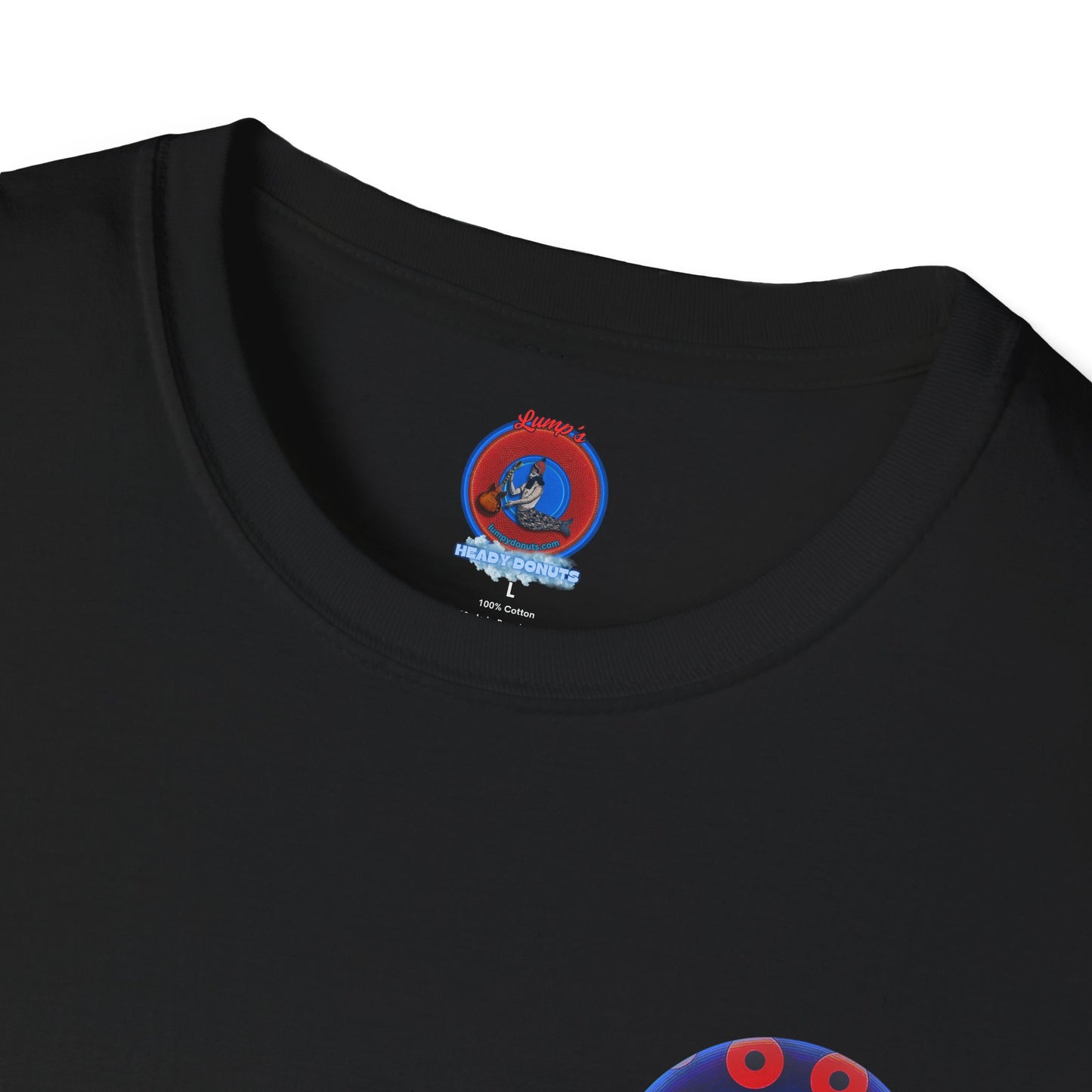 Classic Donut Tee - Unisex Soft-Style - "El Fuego Donut" - paradoxical blue/red donut