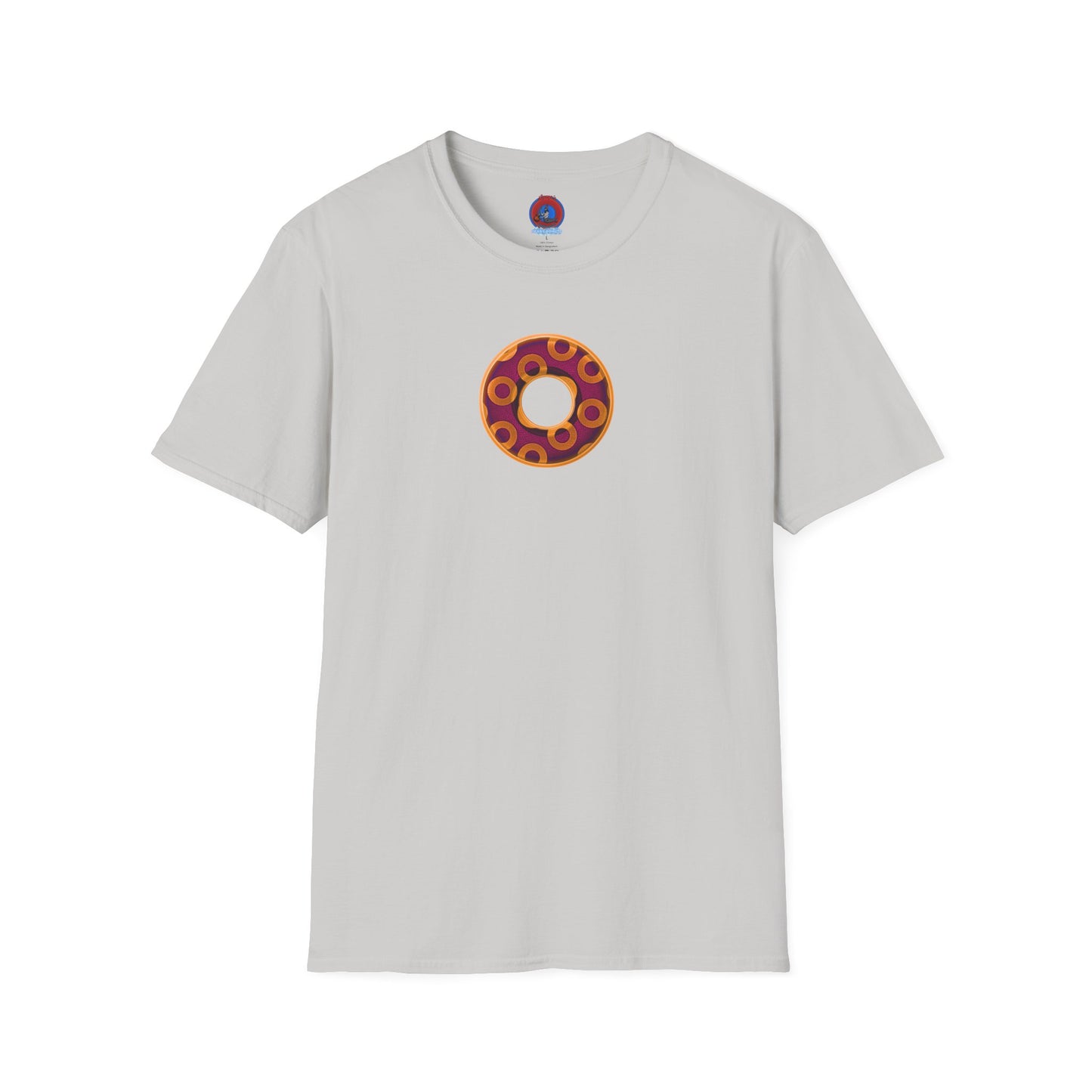Plain Donuts/Unisex Soft-Style - "Plain Rustic Paradoxical Donuts" - orange/burgundy donuts