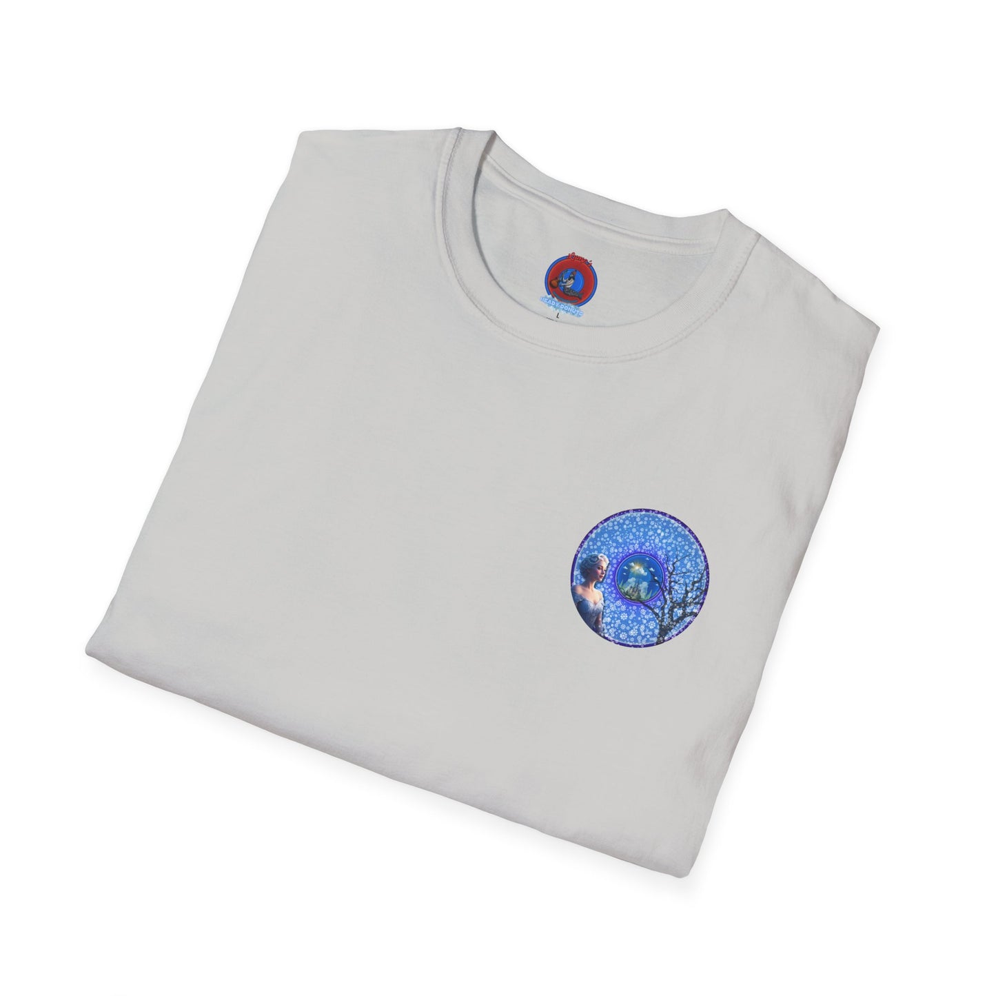 Classic Donut Tee - Unisex Soft-Style - "The Donut Locked in Glaciers" - series 1.0 - blue donut