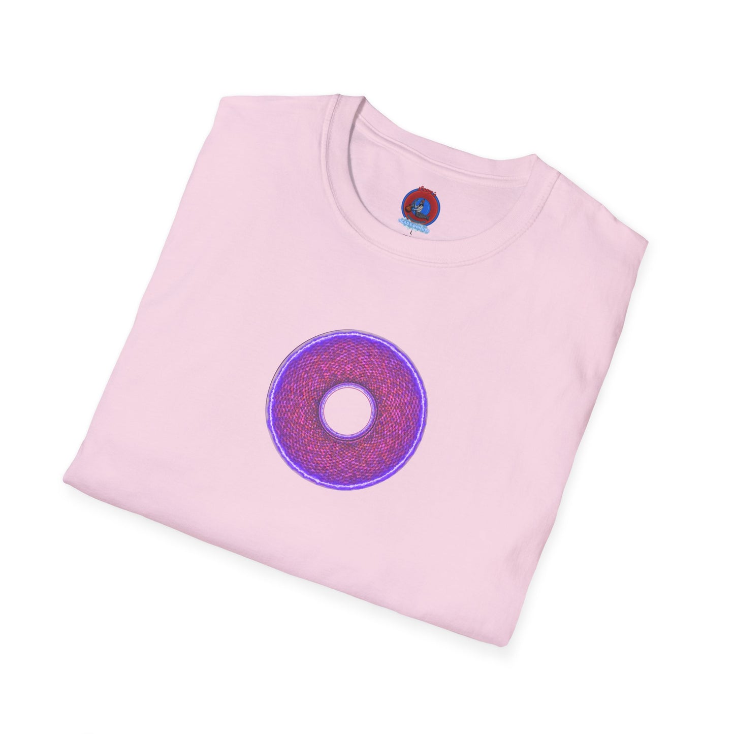 Classic Donut Tee - Unisex Soft-Style - "The Frankenstein Donut - It's Alive! " - series 1.0  - purple-ish donut