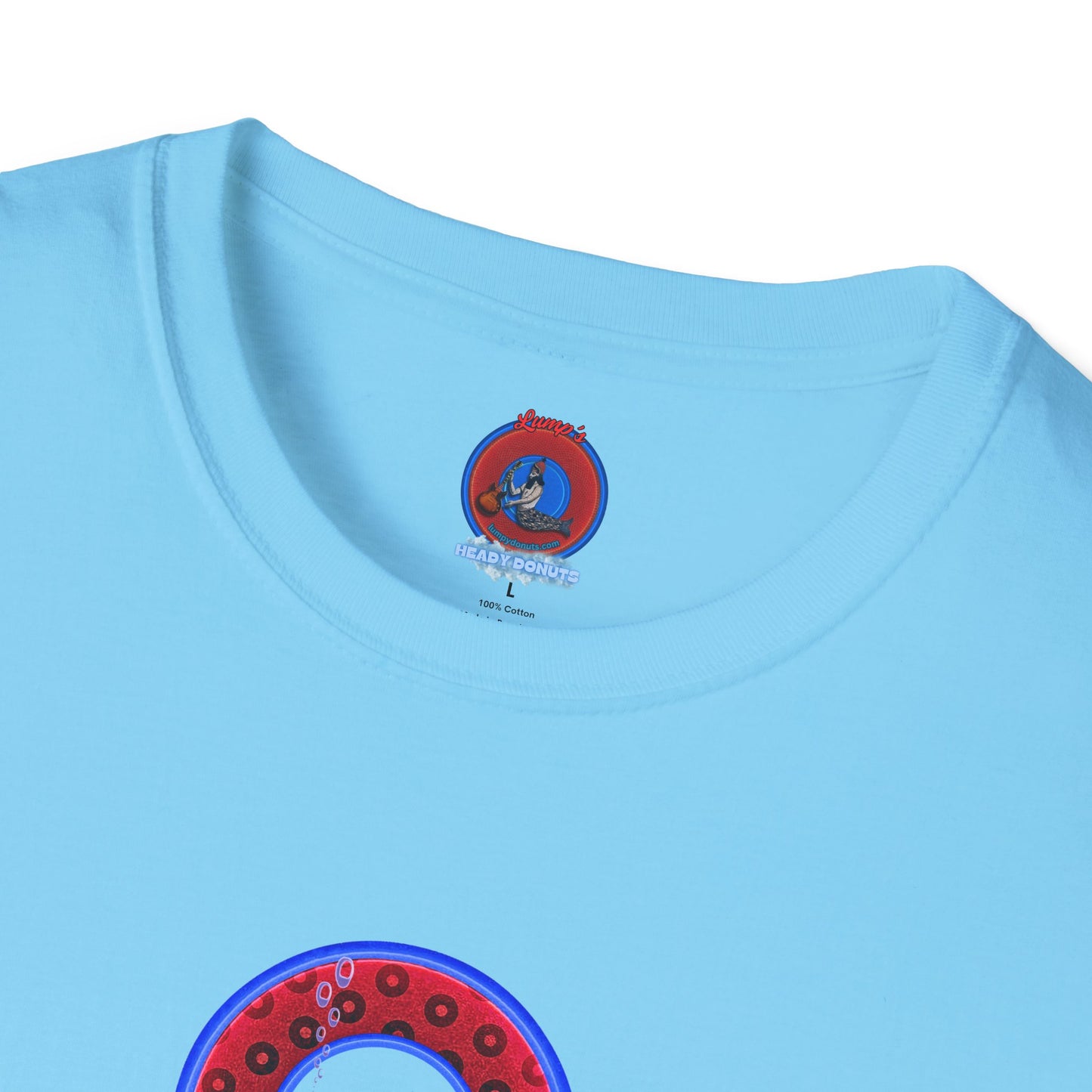 Coffee Traders Tee - Unisex Soft-Style - "Cat's Meow " - paradoxical donuts - variant 1 - cats front/logo back